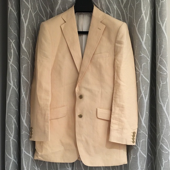 Oliver Brown Sand Coloured Linen Suit - Picture 2 of 6